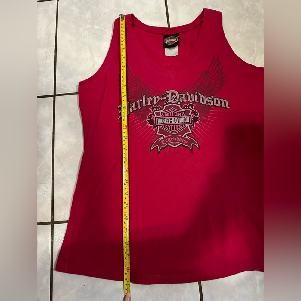 Vintage 🌸 RARE 🌸Harley Davidson Pink San Diego Tank Top size L - Picture 9 of 9